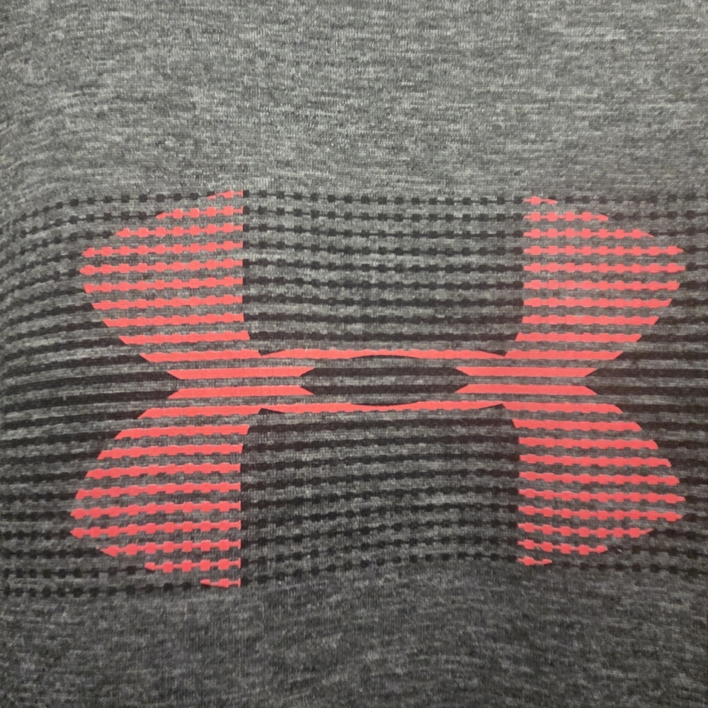 Under Armour Black and Gray Hoodie with Tangarine Accents - Picture 3 of 7